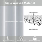 Jiuzhen Greyish White Blackout Curtains With Tiebacks Thermal Insulated, Light Blocking And Noise Reducing Grommet Curtains For And Living Room, Set Of 2 Window Curtain Panels, 60 X 63 Inch Length