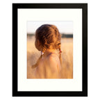 Golden State Art, Simple and Stylish Picture Frame with Ivory Color Mat & Real Glass (11x14, Black)