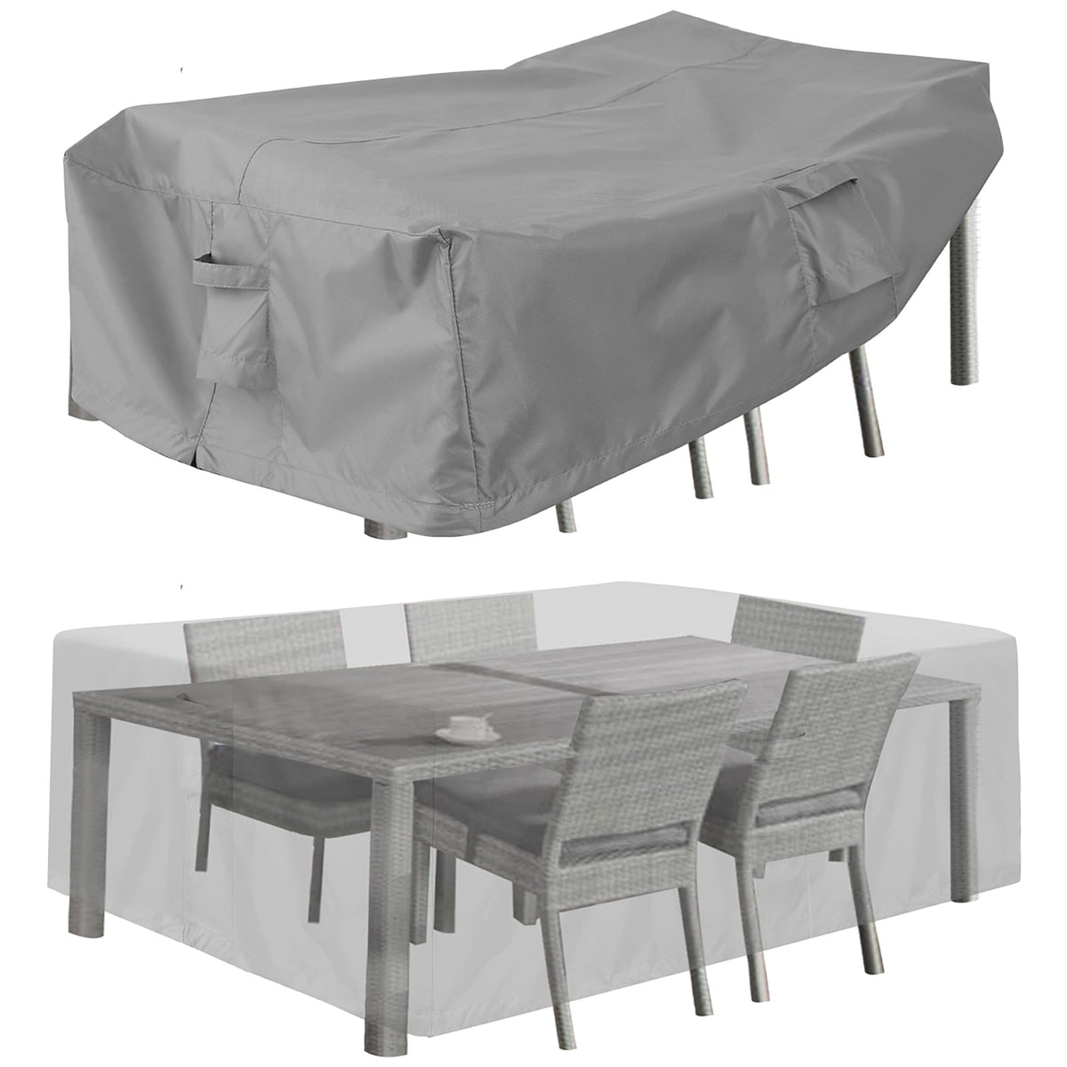 Purefit Patio Furniture Covers, Outdoor Table Furniture Cover Waterproof, Patio Sectional Couch Set Cover For Deck, Lawn And Bac
