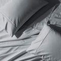 Abripedic Solid 300-Thread-Count, 100-Percent Cotton Percale King Size, Set Of 2 Crispy, Breathable Pillow Cases, Grey