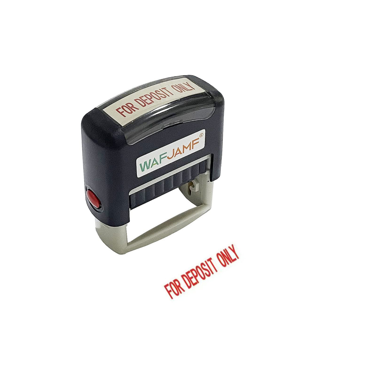 Wafjamf For Deposit Only Stamp - Self Inking Rubber Stamp Office Stamp Message Stamp Red Ink-Medium