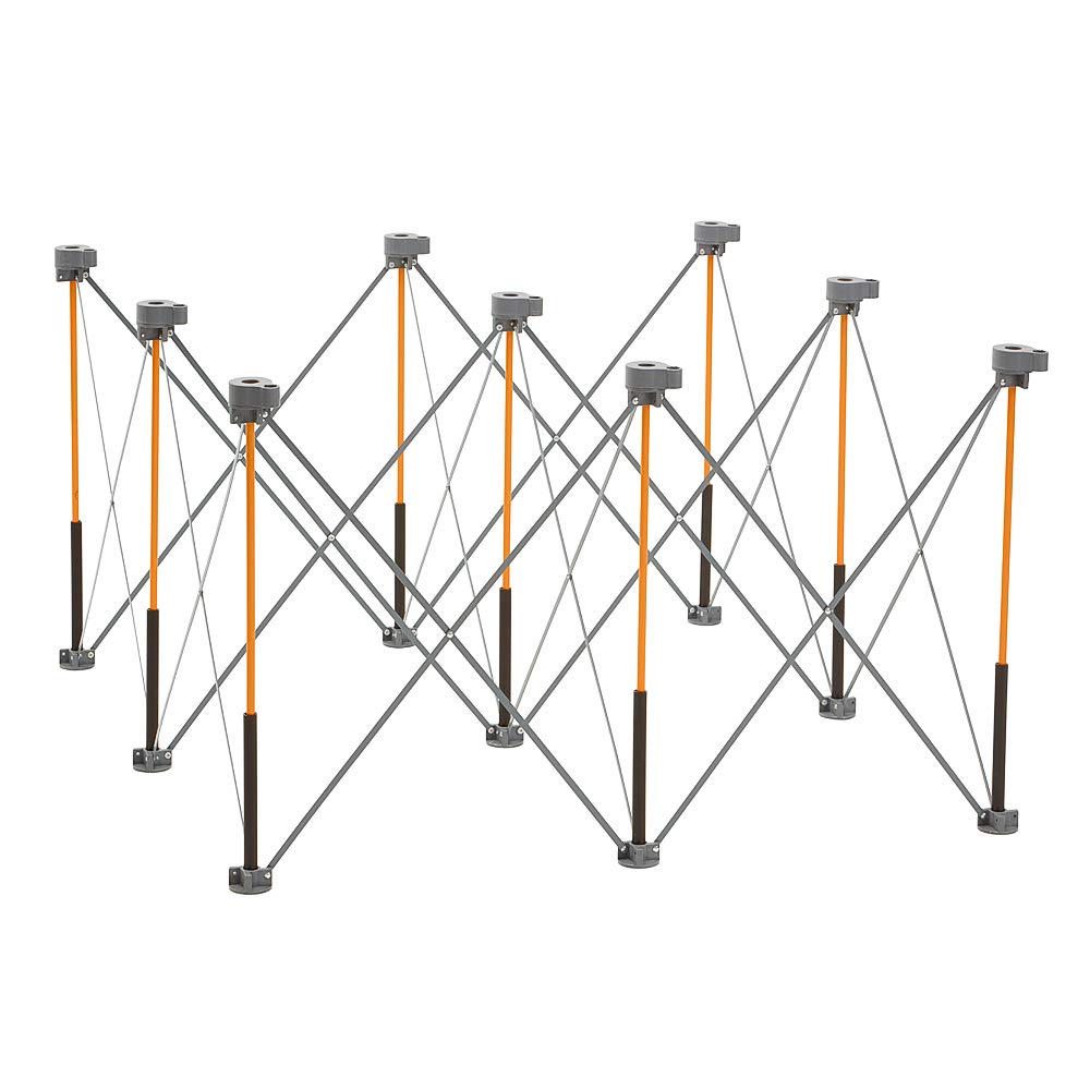 BORA Centipede 30in Portable Work Stand - Includes X-Cups, Clamps, Carry Bag - 3500lb Capacity, Black/Orange, 4Ft x 4Ft