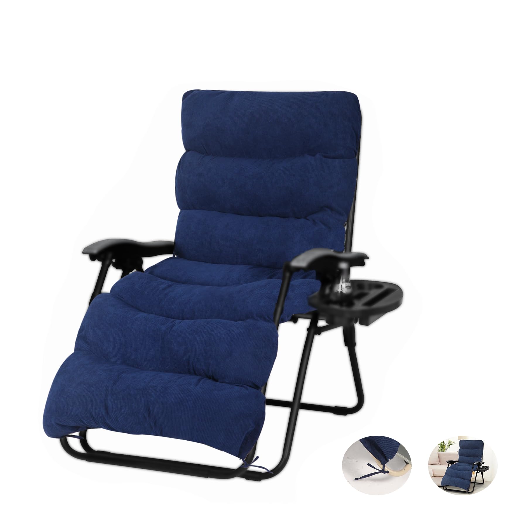 Redcamp Chaise Lounge Cushion For Patio Furniture,67 Inch Zero Gravity Cushion Comfortable Thicker For Indoor Home Office Or Out