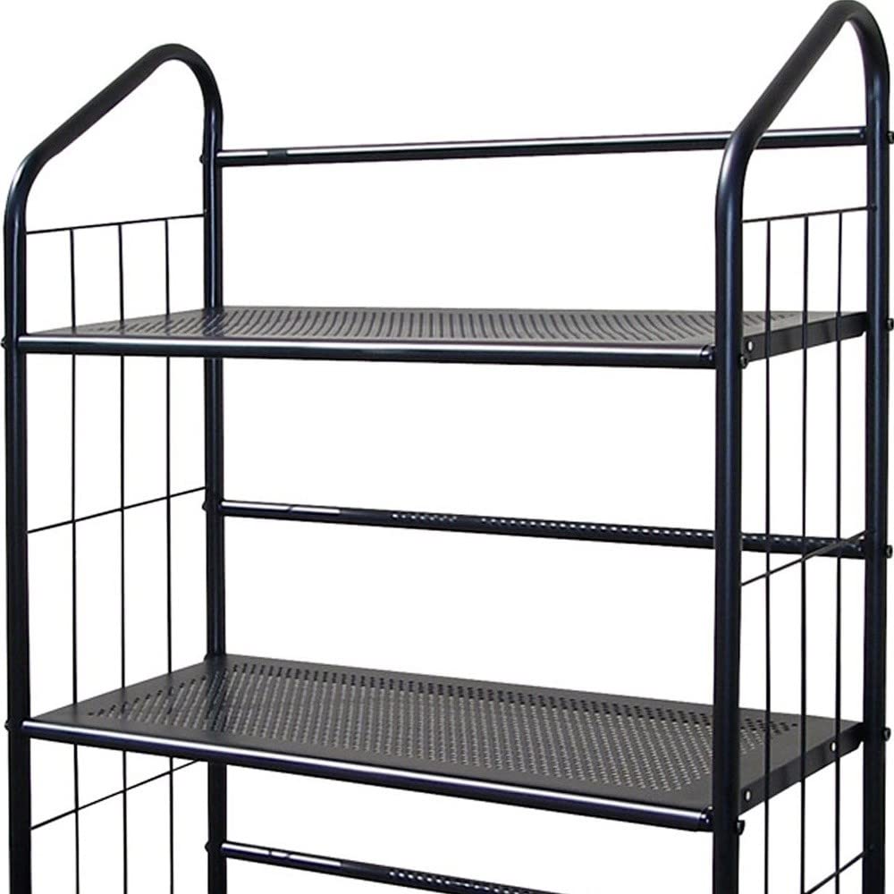 HomeRoots Black 3 Shelf Metal Standing Book Shelf