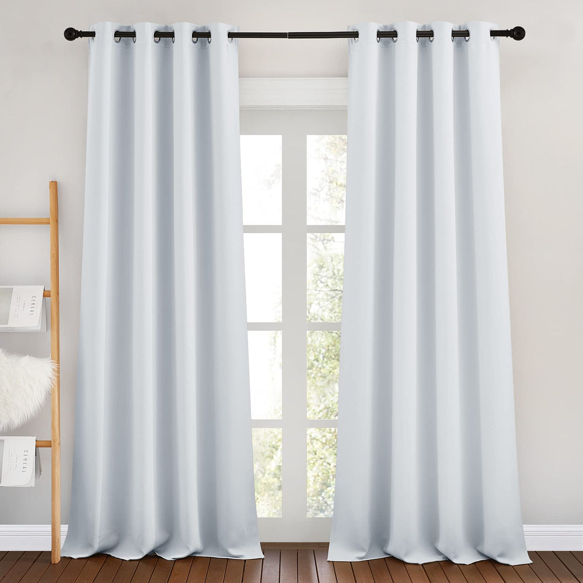 Nicetown Room Darkening Curtain Panels - Home Fashion Ring Top Thermal Insulated Room Darkening Curtains For Bedroom/Living Room