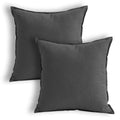 Jeanerlor Solid Cotton Linen Decoration Throw Pillow Cover Dark Grey Cushion Case Vhc Pillow Cover Decorative Waist Pillowcase F