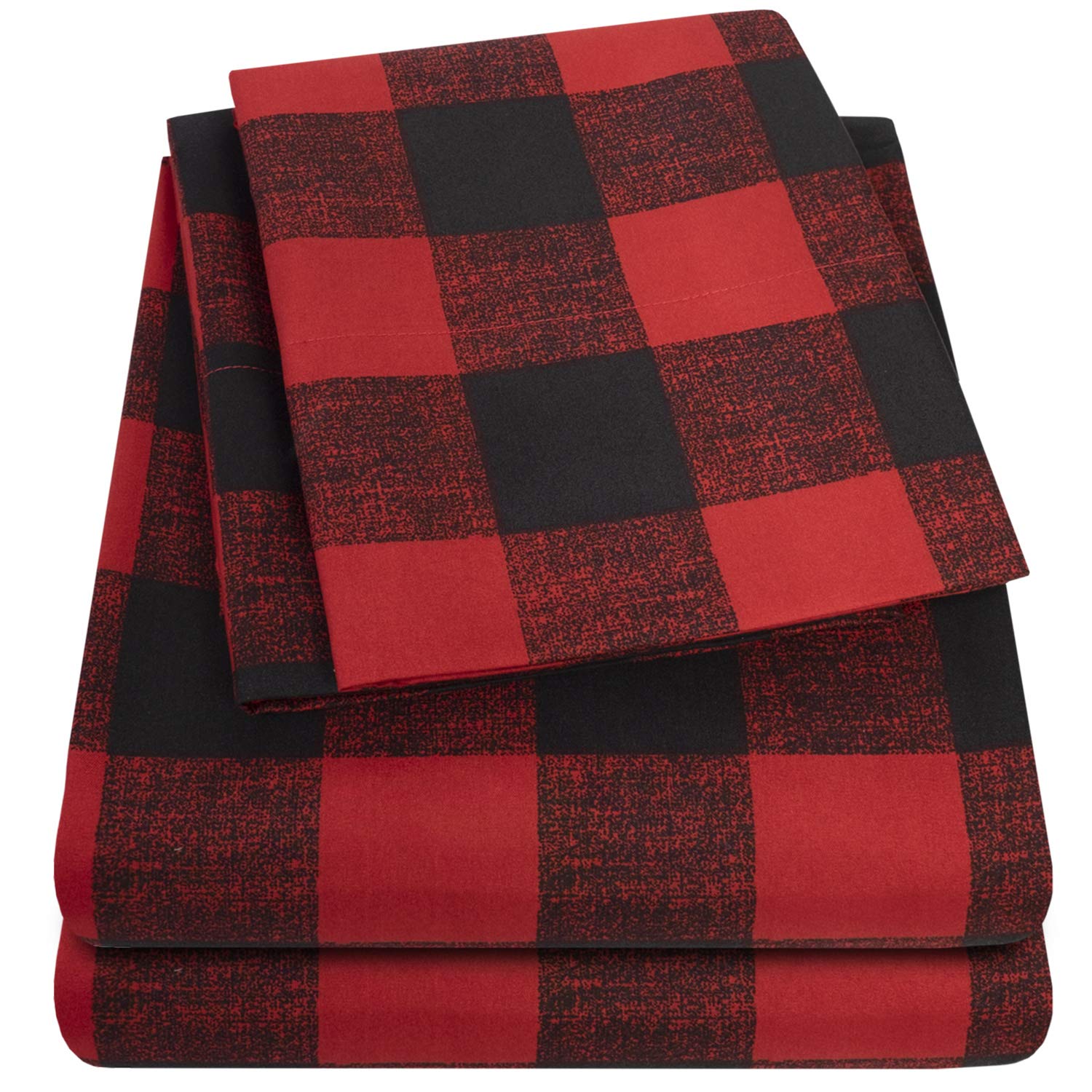 1500 Supreme Collection Buffalo Print Sheet Set, King Size - Luxury Bed Sheets Set With Deep Pocket Wrinkle Free Bedding, King,