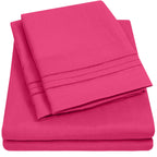 1500 Supreme Collection King Sheet Sets Fuschia - Luxury Hotel Bed Sheets And Pillowcase Set For King Mattress - Extra Soft, Ela