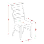 East West Furniture Dining Chairs, Set of 2, Black & Cherry