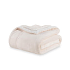 Berkshire Blanket-Sherpa Fleece Blanket, Warm And Soft Loftmink Reversible Blanket For Bed, Sofa And Travel, Cream, 90 In X 108