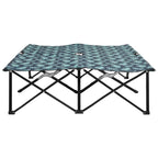 vidaXL Two Person Folding Sun Lounger Leaf Print Steel