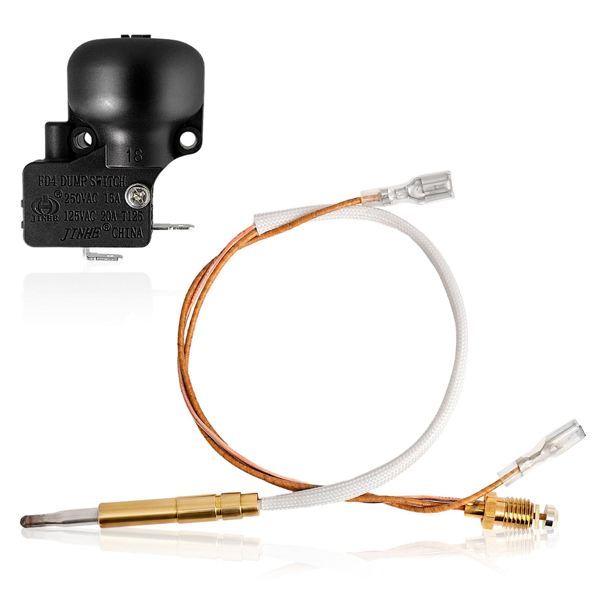 Ideasure Patio Heater Replacement Parts For Outdoor Heaters, 13.8' Long Thermocoupler & Dump Switch Safety Sensor For Propane G