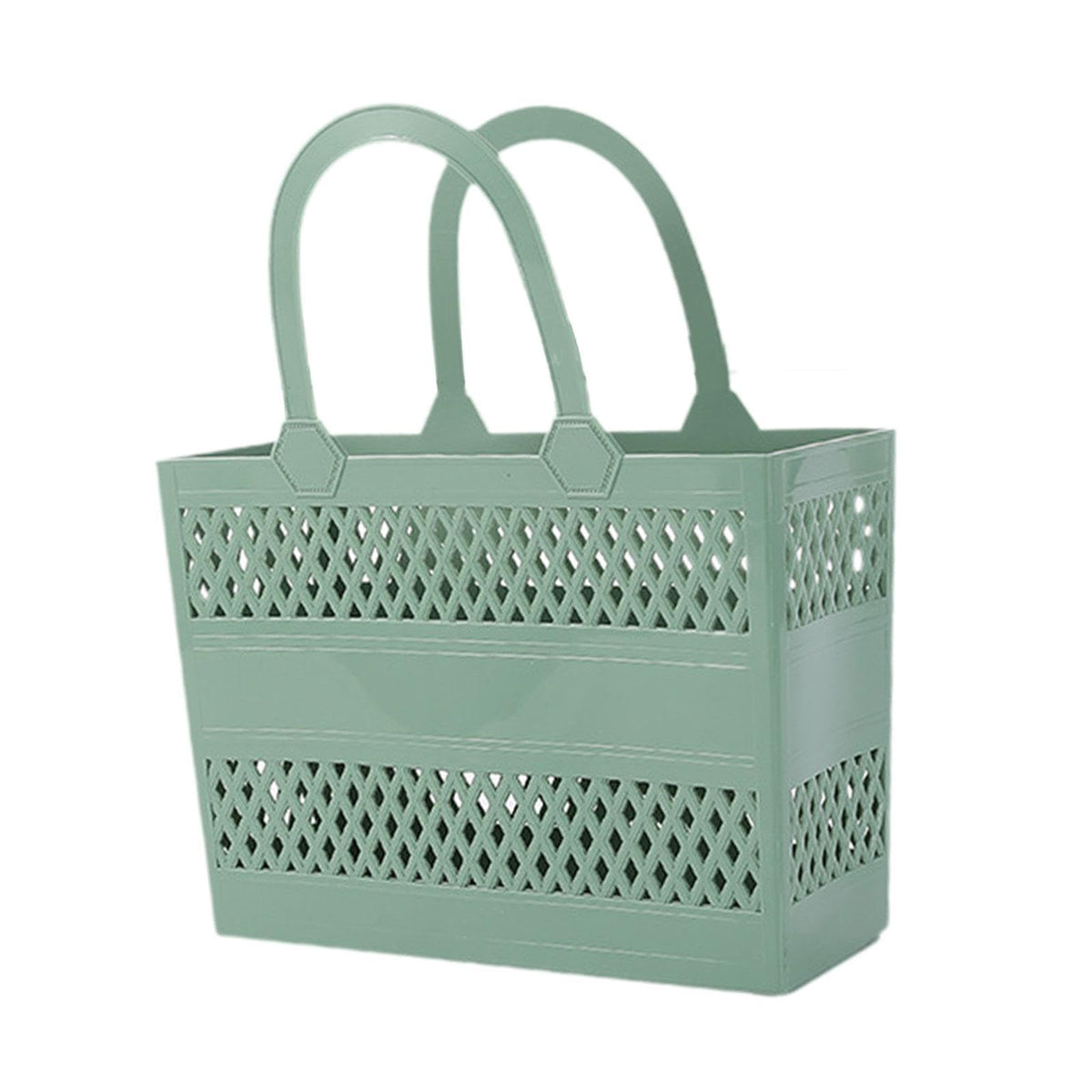 TRENDYNEST Shower Caddy Basket with Handles Portable Box for Camp College Dorm Bathroom Green