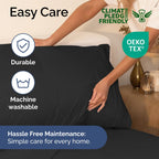 Extra Deep Pocket Cal King Sheets - 4 Piece Breathable & Cooling Bed Sheets - Hotel Luxury Bed Sheet Set - Soft, Wrinkle Free & Comfy - Easily Fits Extra Deep Mattresses - Deep Pocket Black Sheets Set
