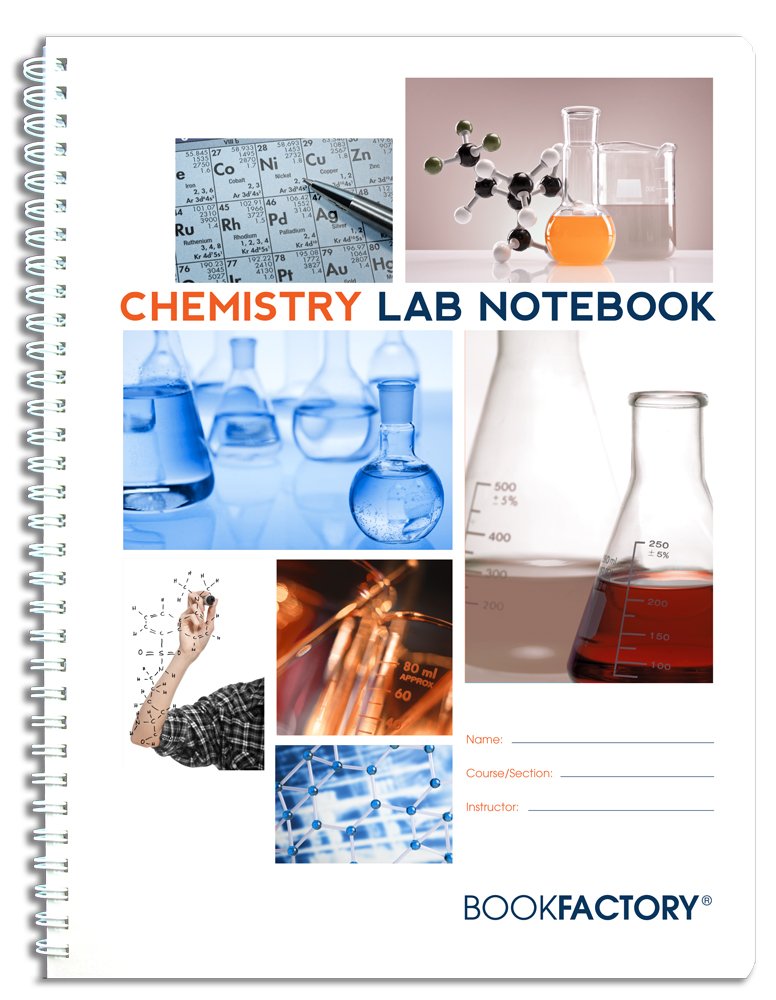 Bookfactory Chemistry Lab Notebook - 150 Pages(8.5' X 11')-Scientific Grid Pages, Durable Translucent Cover, Wire-O Binding- P
