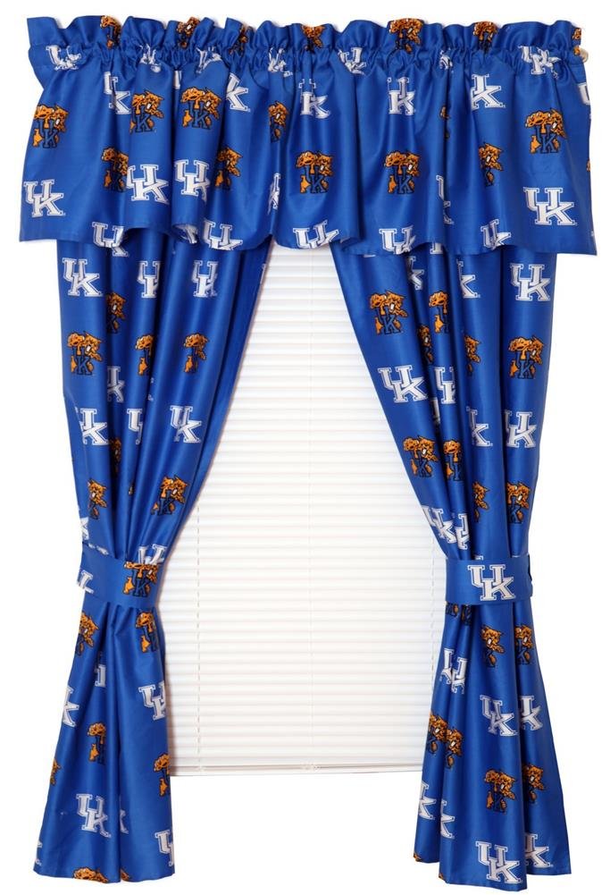 College Covers Everything Comfy Kentucky Wildcats Curtain Panel Set, 2 Panels, 2 Matching Tie Backs, 42 inches Wide by 63 inches