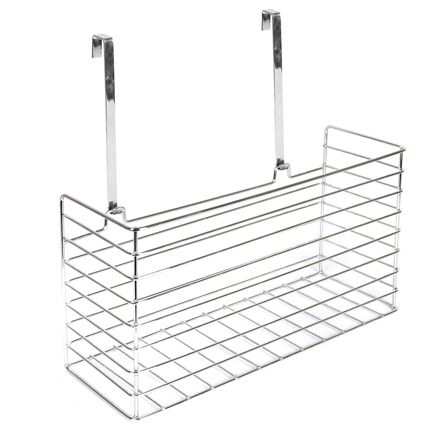15 West 312366 Hanging Kitchen Storage Basket | Over Cabinet & Cupboard Door | Tea Towel Baking Tray & Chopping Board Holder (Ch