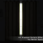 LEMOMO 100% Blackout Curtains Olive Green 52 x 72 Inch Polyester Thermal Insulated