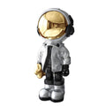 Dosker Astronaut Statues Spaceman Sculpture Polyresin Arts Gifts Silver Figurine Ornament Room Decor for Men,Home and Crafts Des