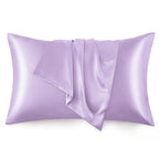 Love'S Cabin Silk Satin Pillowcase For Hair And Skin (Light Purple, 20X26 Inches) Slip Pillow Cases Standard Size Set Of 2 - Sat