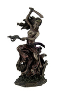 Veronese Design 9.5 Inch OYA Orisha of Wind and Transformation Cold Cast Resin Antique Bronze Finish Altar Statue