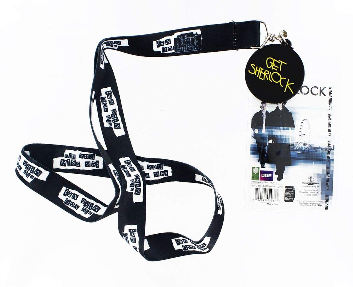 Sherlock Holmes Moriarty Did You Miss Me With 2D Get Sherlocked Lanyard Charm