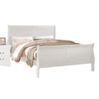 Acme Louis Philippe Wooden Twin Sleigh Bed in White