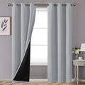 Youngstex Thermal 100% Blackout Curtains 84 Inch Length For Bedroom, Thick Double Layer Full Room Darkening Drapes For Living Ro