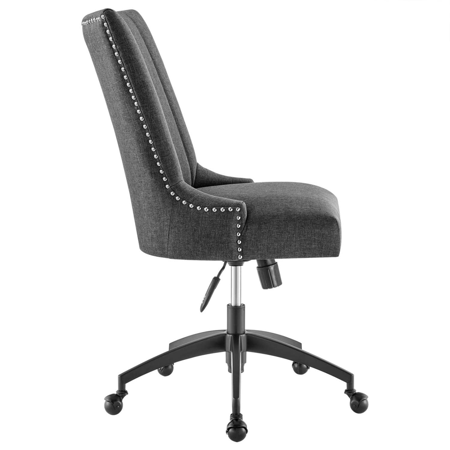 Modway Empower Channel Tufted Fabric Office Chair, Black Gray
