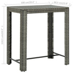 vidaXL Patio Bar Set with Cushions 7 Piece Garden Outdoor Bar Sets Dinner Bistro Dining Table Chair Stool Pub Furniture Seating Poly Rattan