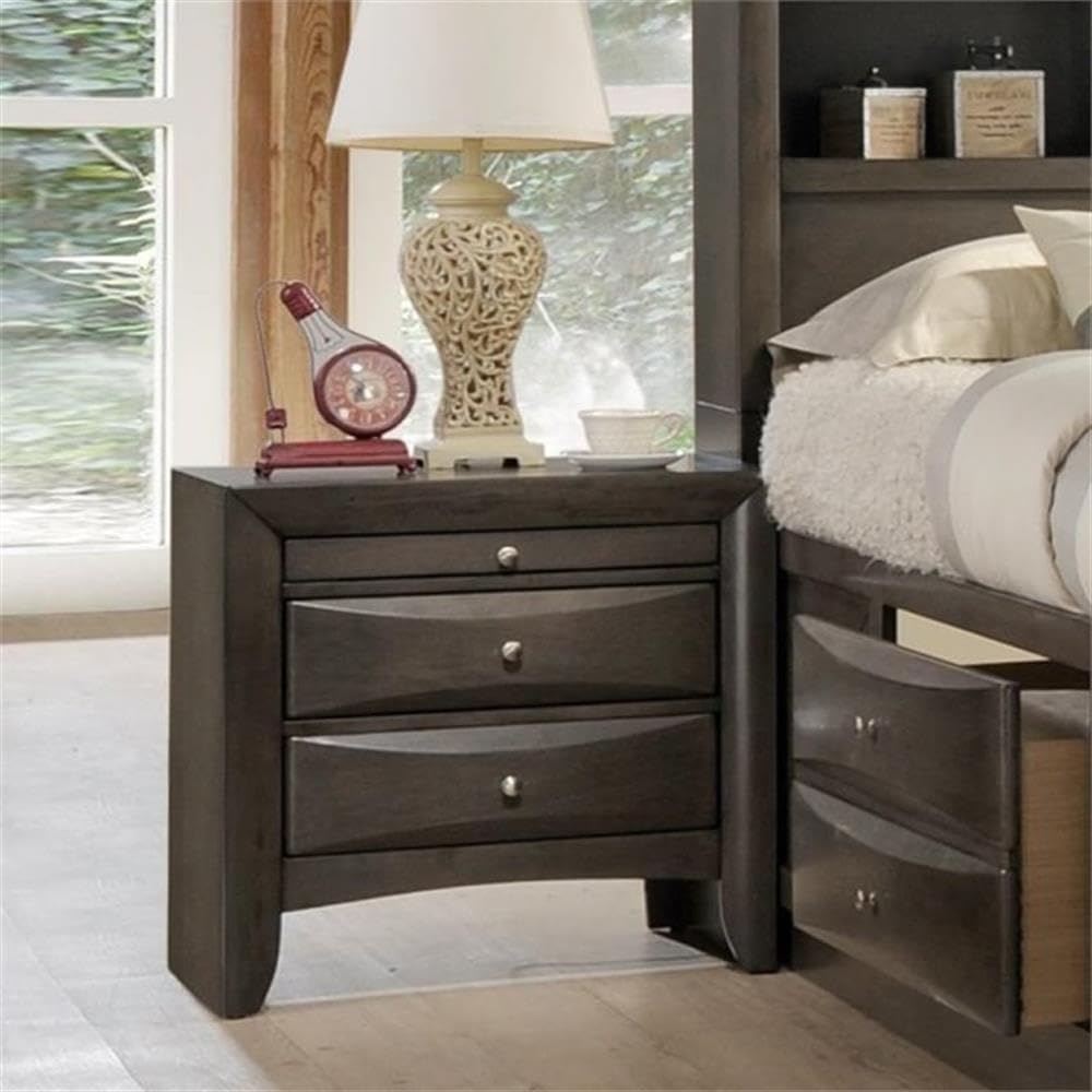 Acme Ireland 2 Drawer Nightstand in Gray Oak