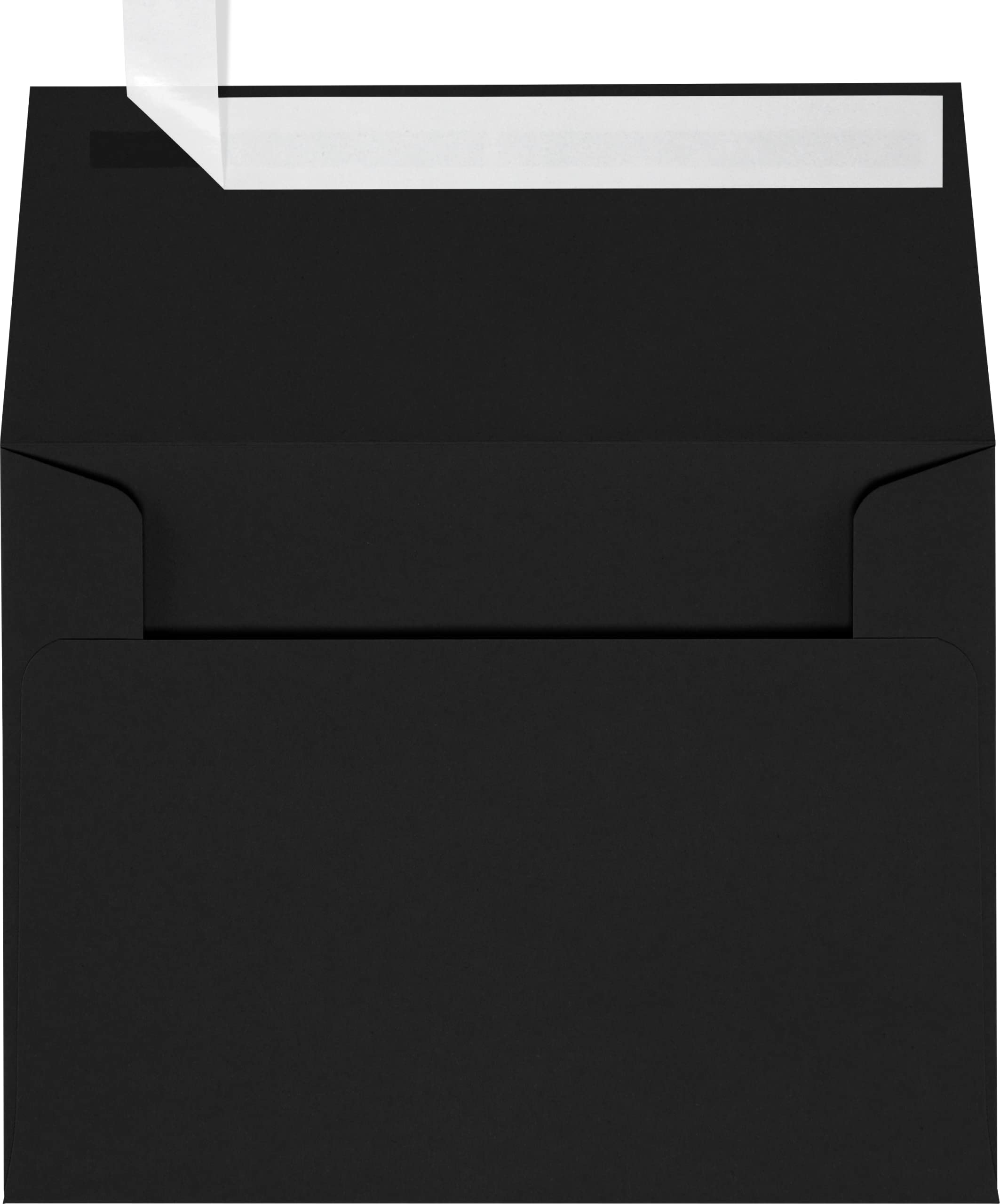 Luxpaper A2 Invitation Envelopes | Peel & Press | 4 3/8' X 5 3/4' | Midnight Black | 80Lb. Text | 50 Qty