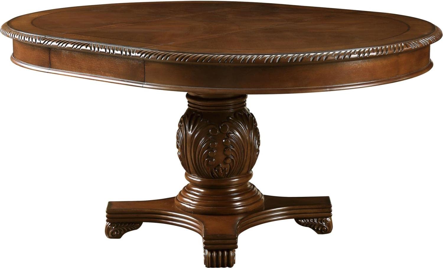 Acme Chateau De Ville Round Single Pedestal Wooden Dining Table