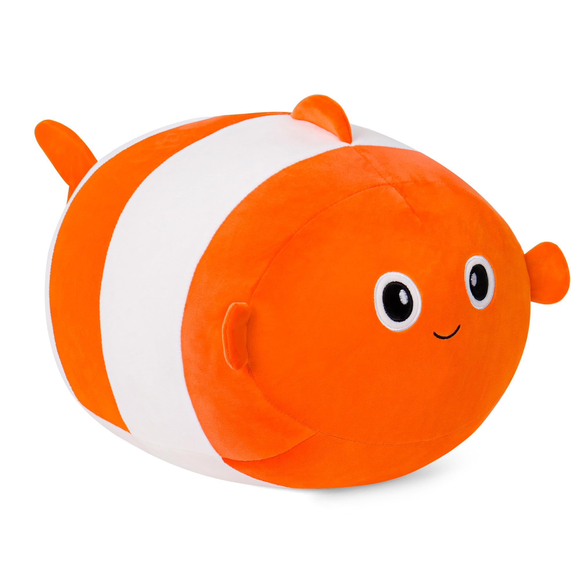 Wepop 20In Clown Fish Plush Stuffed Animal Toys, Cute Giant Pebble Throw Pillows Soft & Cuddly Plushies Dolls Birthday Gift For