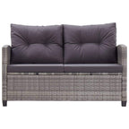 vidaXL 6 Piece Garden Sofa Set with Cushions Poly Rattan Dark Gray