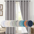 PrinceDeco Linen Textured 100% Blackout Curtains for Bedroom/Living Room Energy Saving Window Treatment Curtain Drapes, Burlap F