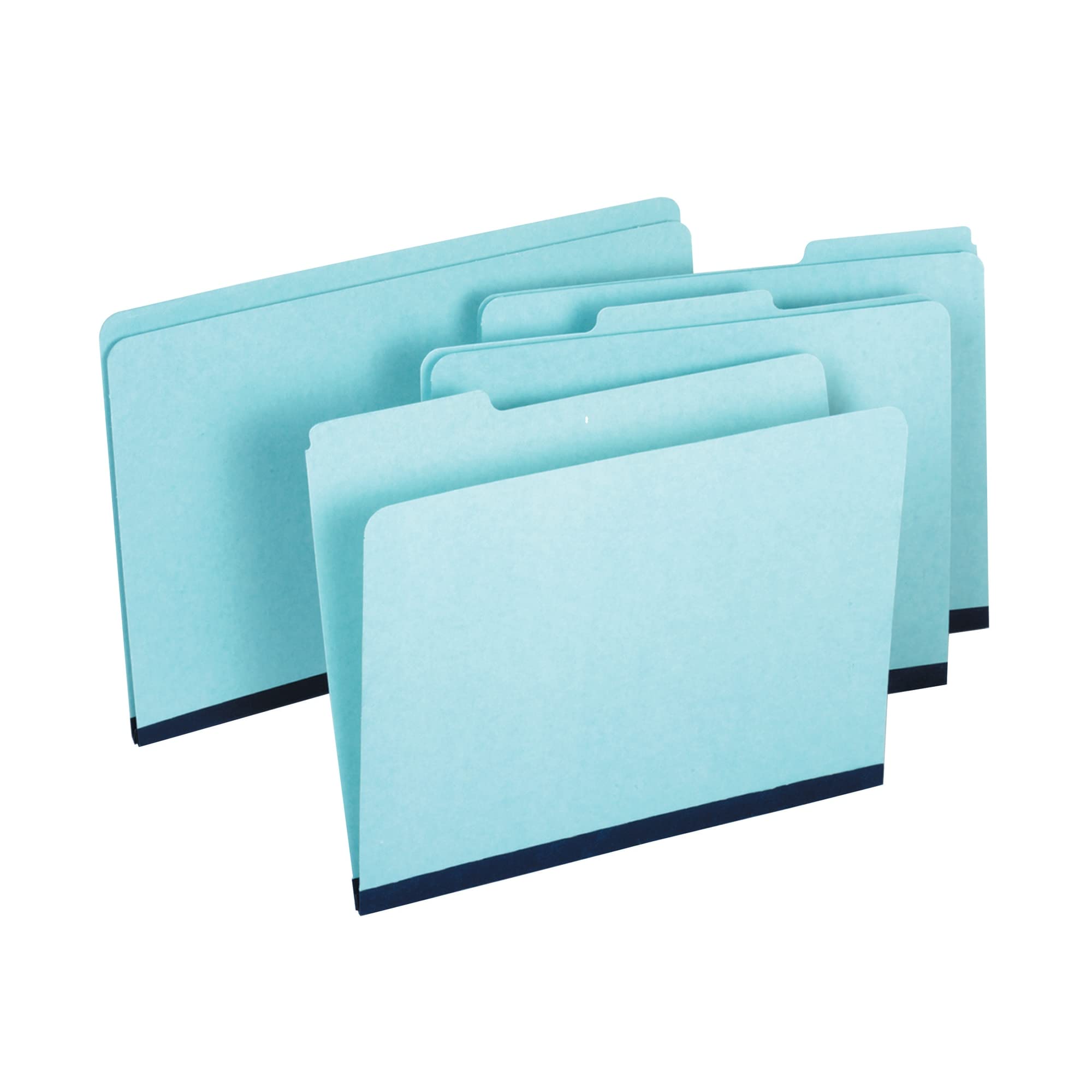 Pendaflex Pressboard Expansion File Folders Without Fasteners, 1' Expansion, Letter Size, 60% Recycled, Light Blue, Pack Of 25