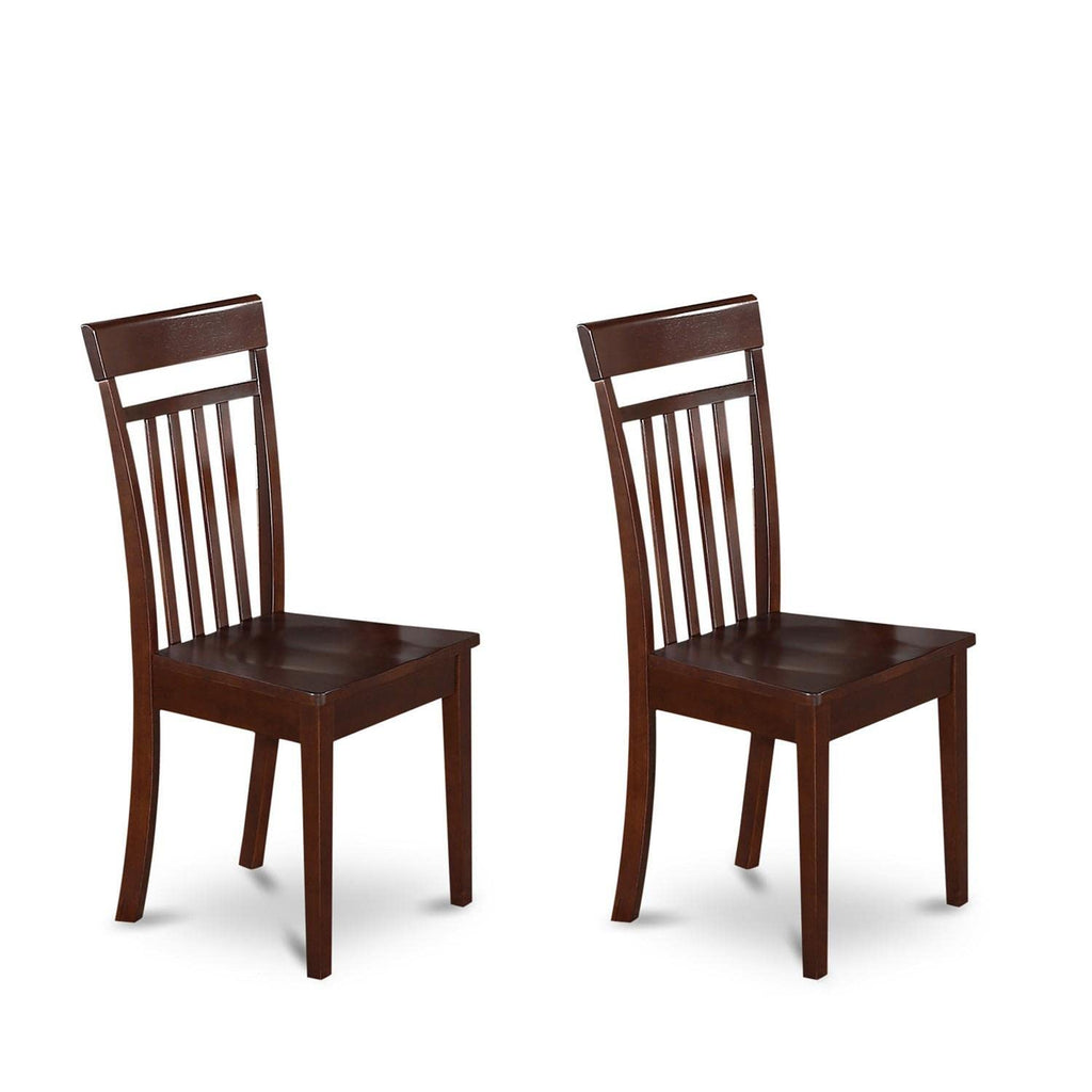 East West Furniture PSCA7-MAH-W 7 Piece Dining Table Set Consist of a Rectangle Dinner Table with Butterfly Leaf and 6 Dining Room Chairs, 32x60 Inch, Mahogany