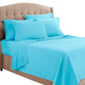 Clara Clark Twin Sheets, 5 Piece Set - Hotel Luxury Sheets For Twin Size Bed, Super Soft Bedding Sheets & Pillowcases, Twin Size Sheets, Beach Blue