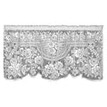 Heritage Lace, White Victorian Rose 60x30 Tier, 60 inch wide by 30 inch drop