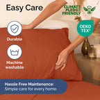 Extra Deep Pocket King Sheets - 4 Piece Breathable & Cooling Bed Sheets - Hotel Luxury Bed Sheet Set - Soft, Wrinkle Free & Comfy - Easily Fits Extra Deep Mattresses - Deep Pocket Terracotta Sheets