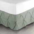Nestl Sage Green Bed Skirt Cal King Size, Pinch Pleat Cal King Bed Skirt, 14' Inch Drop Cal King Bedskirt, Hotel Quality Bed Sk
