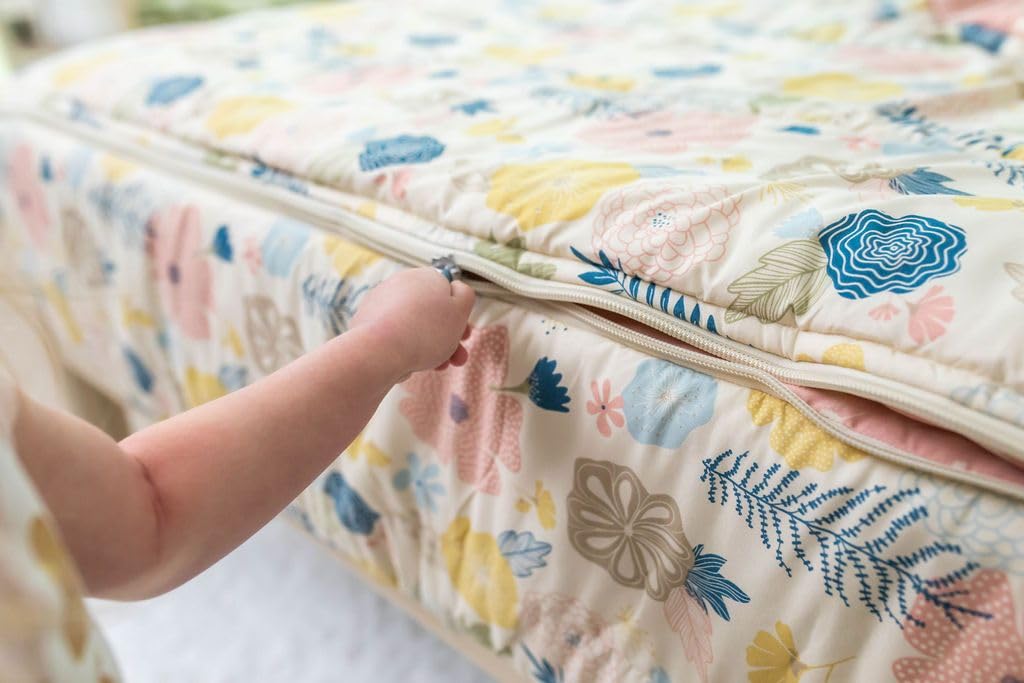 Beddy's Flower Blossoms Twin Zipper Bedding Set for Kids - Floral Comforter, Soft Sheets, Includes Pillowcase & Sham, Easy Care