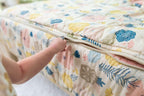 Beddy's Flower Blossoms Twin Zipper Bedding Set for Kids - Floral Comforter, Soft Sheets, Includes Pillowcase & Sham, Easy Care