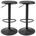 Brage Living Adjustable Bar Stools Set Of 2, Swivel Round Metal Airlift Barstools, Backless Counter Height Bar Chairs For Kitchen Dining Room Pub Cafe (Black)