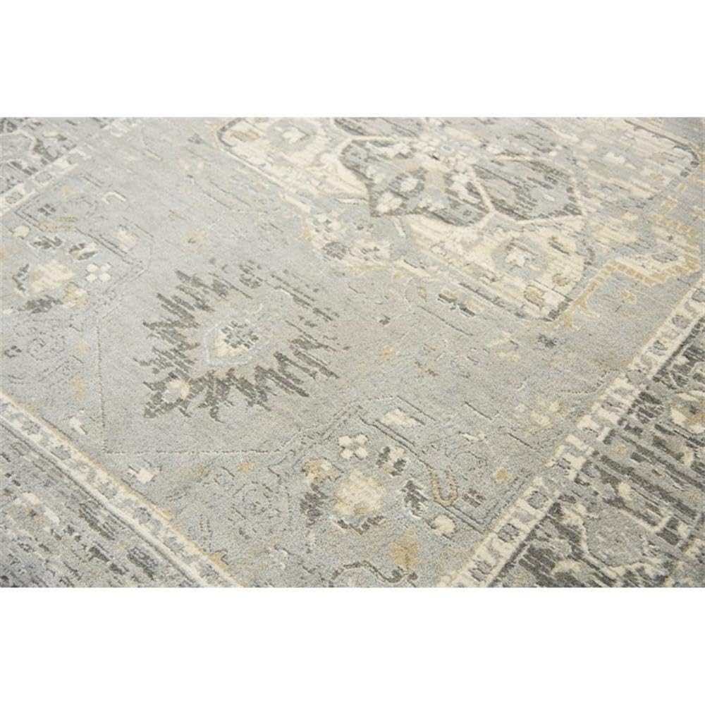 Rizzy Home Alora Decor Euphoria 2'6" X 10' Distress Gray/Gray/Rust/Blue Hybrid Area Rug