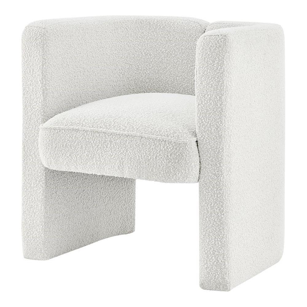 Npd Furniture And More Ariela Fabric Arm, Boucle Beige Accent Chair