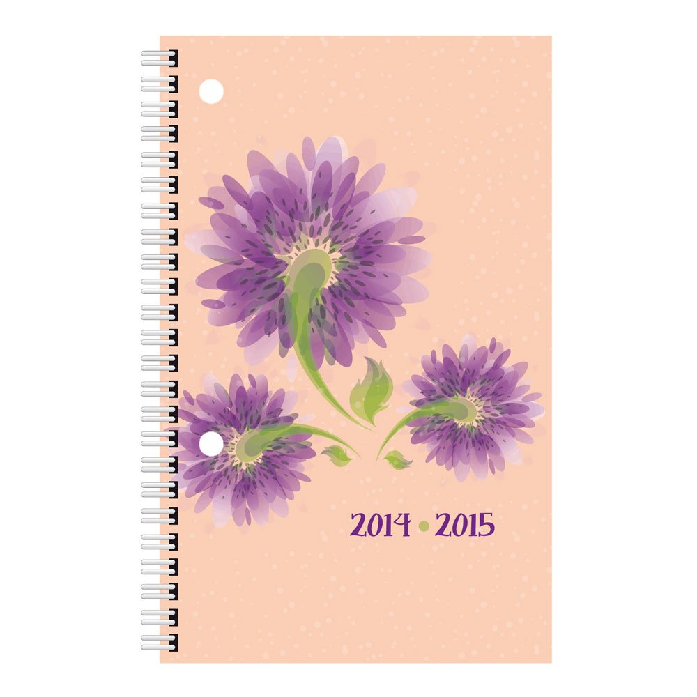 Brownline Weekly Academic Planner, July-July, Poly Cover, 8 X 5 Inches, Modern Blossom, Assorted Designs, Designs May Vary 1 Pla