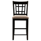 LAVON Lattice Back Counter Stools Tan and Espresso (Set of 2) 105279