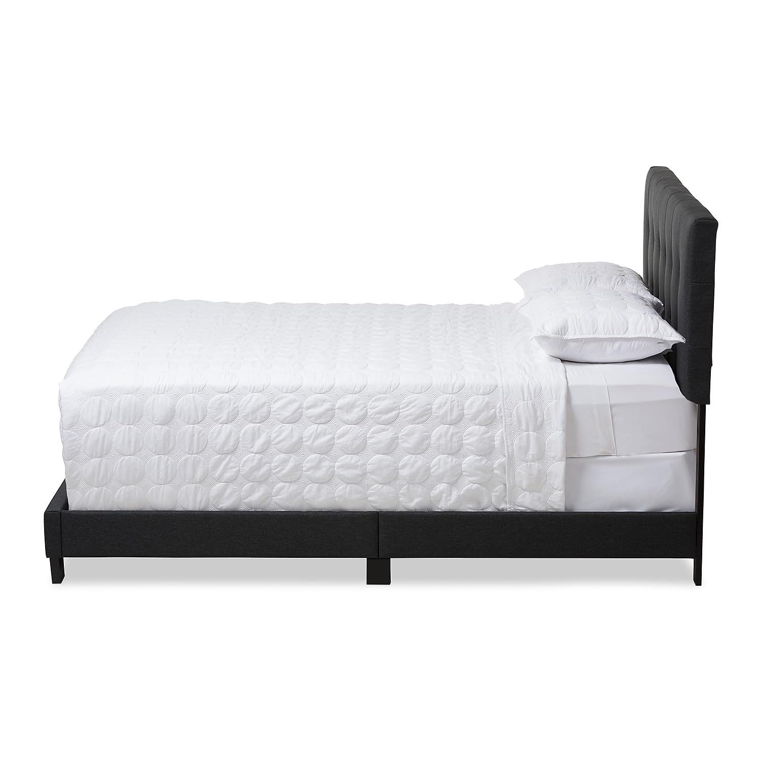 Baxton Studio Brookfield Bed, Queen, Dark Grey (134-7399-HiT)